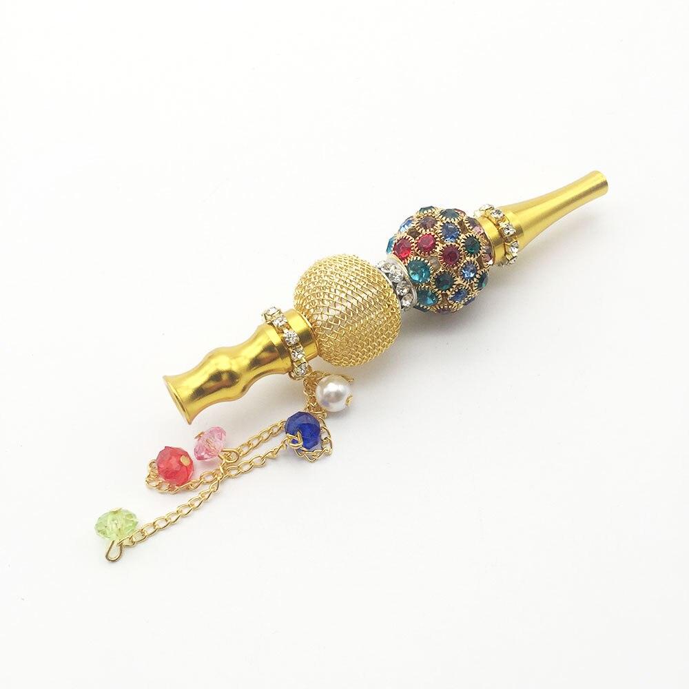 Handmade Inlaid Jewelry Pipes - Elegant Hookah Mouthpiece & Chillum for Smoking | Perfect for Relaxation, Parties, and Home Decor