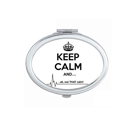 DIYthinker Keep Calm Black Funny Mirror - Portable Folding Double-Sided Makeup & Glasses Mirror for Travel, Home, and Office Use