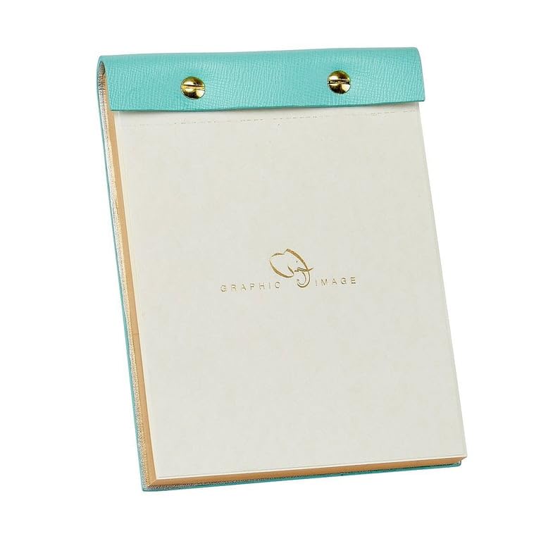 Premium Graphic Image 7-Inch Notepad - Elegant Robins Egg Blue Cover, Lined Pages for Journaling, Note Taking & Gift Giving - Perfect for Office, School & Travel Organization