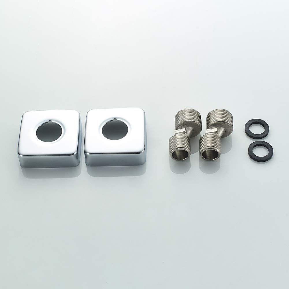 Square Thermostatic Shower Mixer Tap - Chrome Finish | Temperature Control Shower Valve for Bathroom | Perfect for Modern Homes & Spa-Like Showers