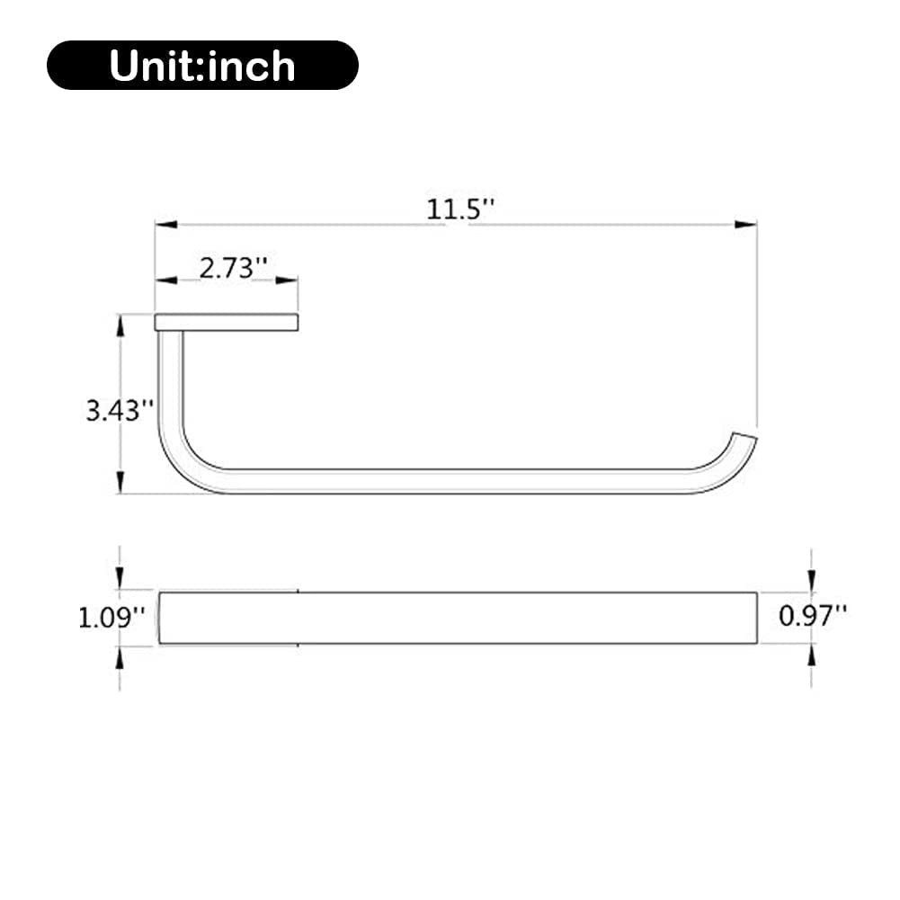 WINCASE Bronze Towel Holder - Oil Rubbed Brass Towel Bar & Rail Rack Ring - Bathroom Wall Mounted Accessories for Spa, Hotel & Home Decor