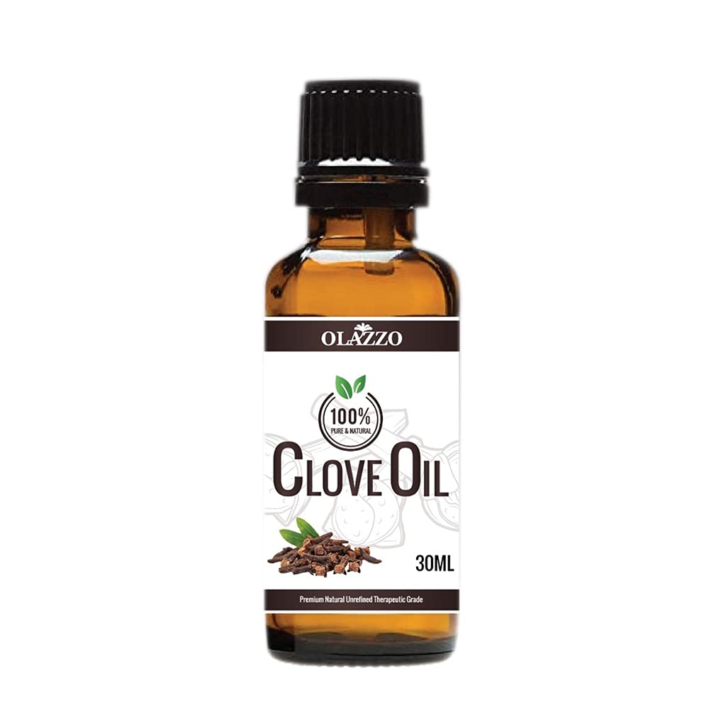 100% Pure & Natural Therapeutic Grade Clove Bud Essential Oil - 30ml for Tooth Pain Relief, Hair Growth & Skin Care | Unperfumed, Organic | Perfect for Aromatherapy, Massage & DIY Beauty Products