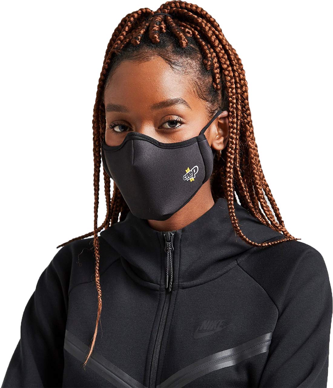Crep Protect Black Face Mask - Large Size, Breathable & Reusable for Daily Wear, Outdoor Activities & Travel Protection