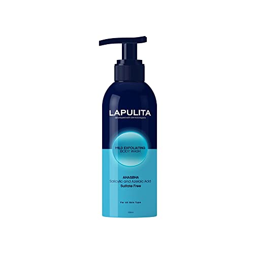 LaPulita Acne-Fighting Body Wash - Natural Pimple Treatment & Mild Exfoliating Shower Gel for Back & Body (5.07 Oz/150mL) | Gentle Cleanser for Teen & Adult Acne-Prone Skin | Gym, Post-Workout & Daily Use
