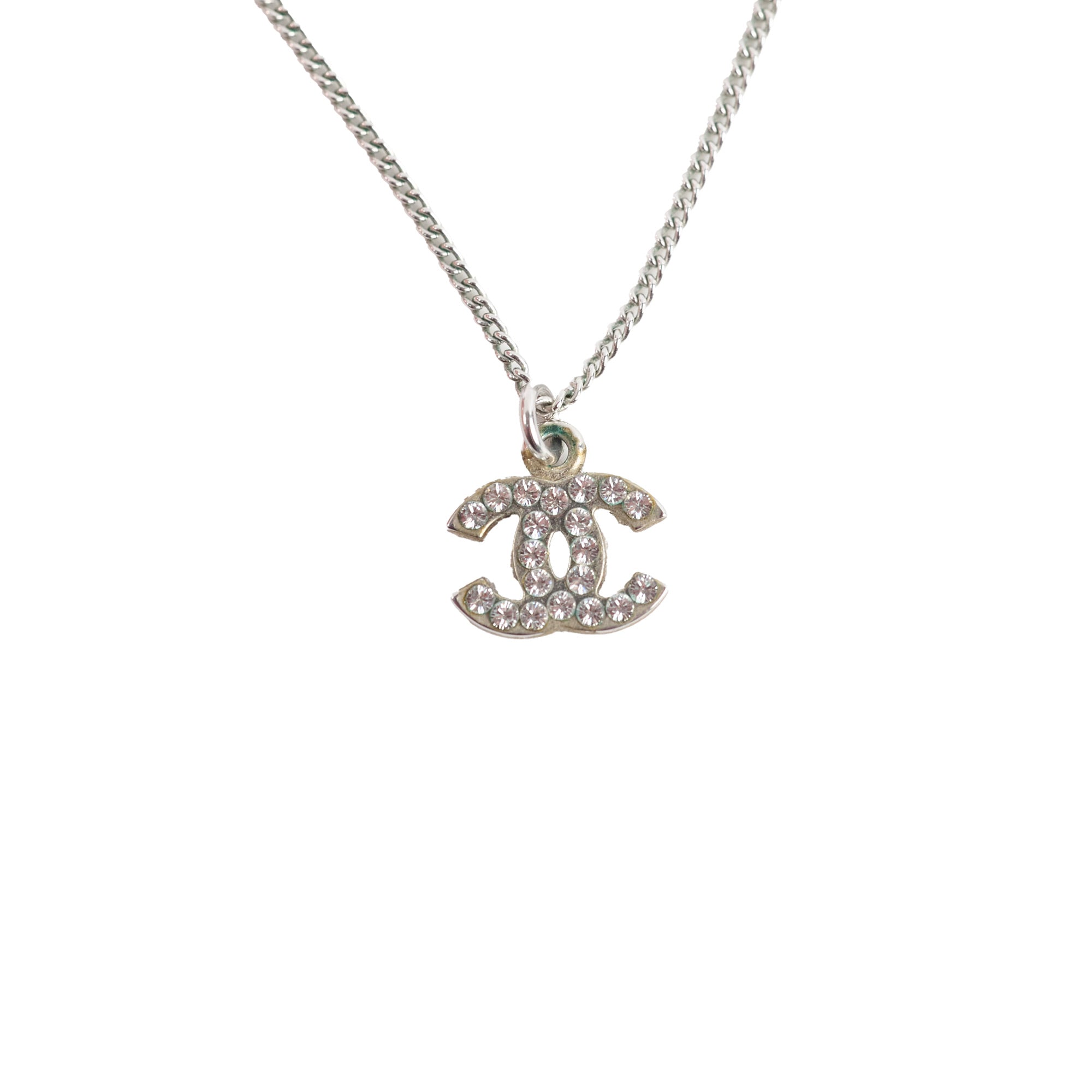 Chanel CC Logo Crystal Necklace for Women - Luxury Fashion Jewelry Gift for Birthday, Anniversary & Valentine's Day - Perfect for Parties, Weddings & Special Occasions