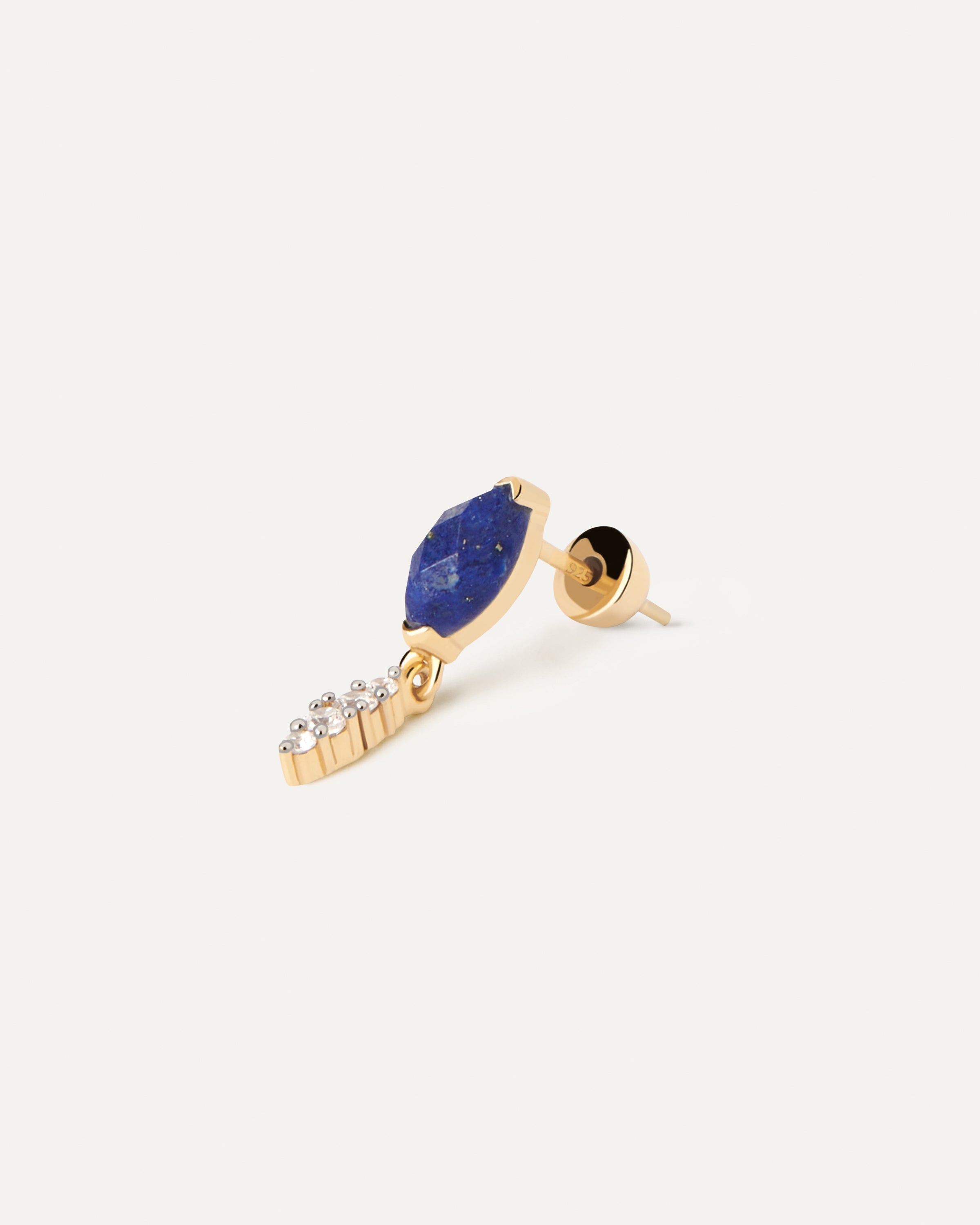 Lapis Lazuli Ginger Single Earring - Handmade Sterling Silver Dangle Earring for Women | Perfect for Boho, Party & Everyday Wear