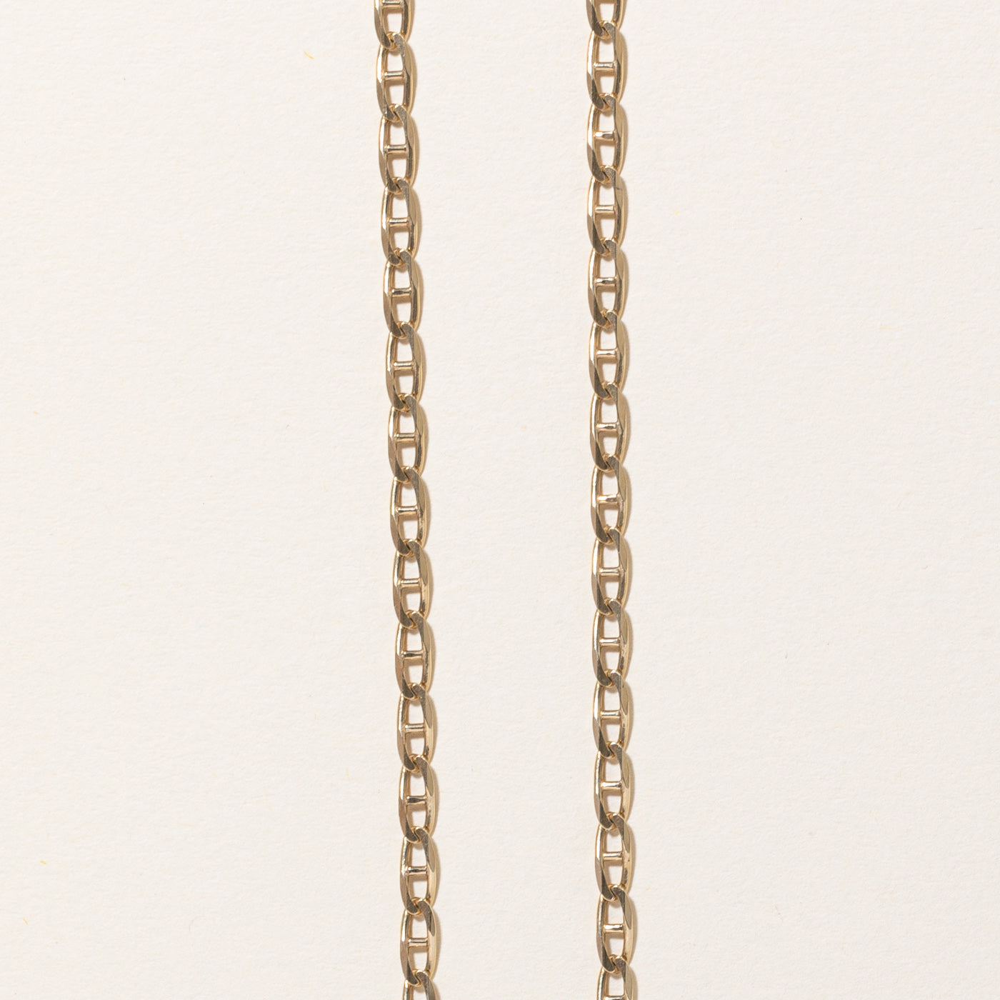 10K Yellow Gold Anchor Link Chain Necklace for Women - 18 Inch Solid Gold Rope Chain - Perfect for Layering, Gifts & Everyday Wear