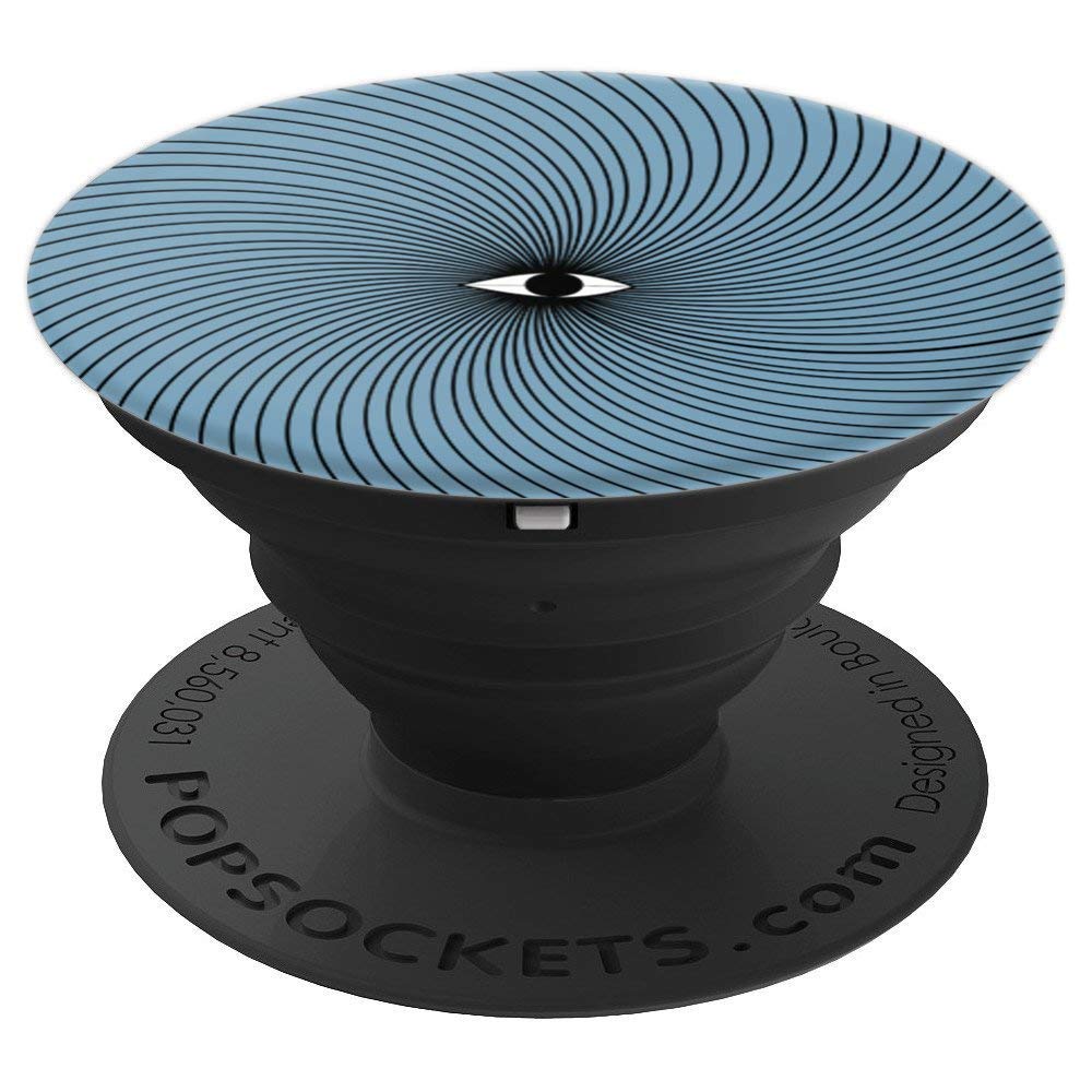 Cool Geometric Swirl Third Eye PopSocket: Swappable Phone Grip for Secure Hold, Perfect for Daily Use, Travel, and Hands-Free Viewing