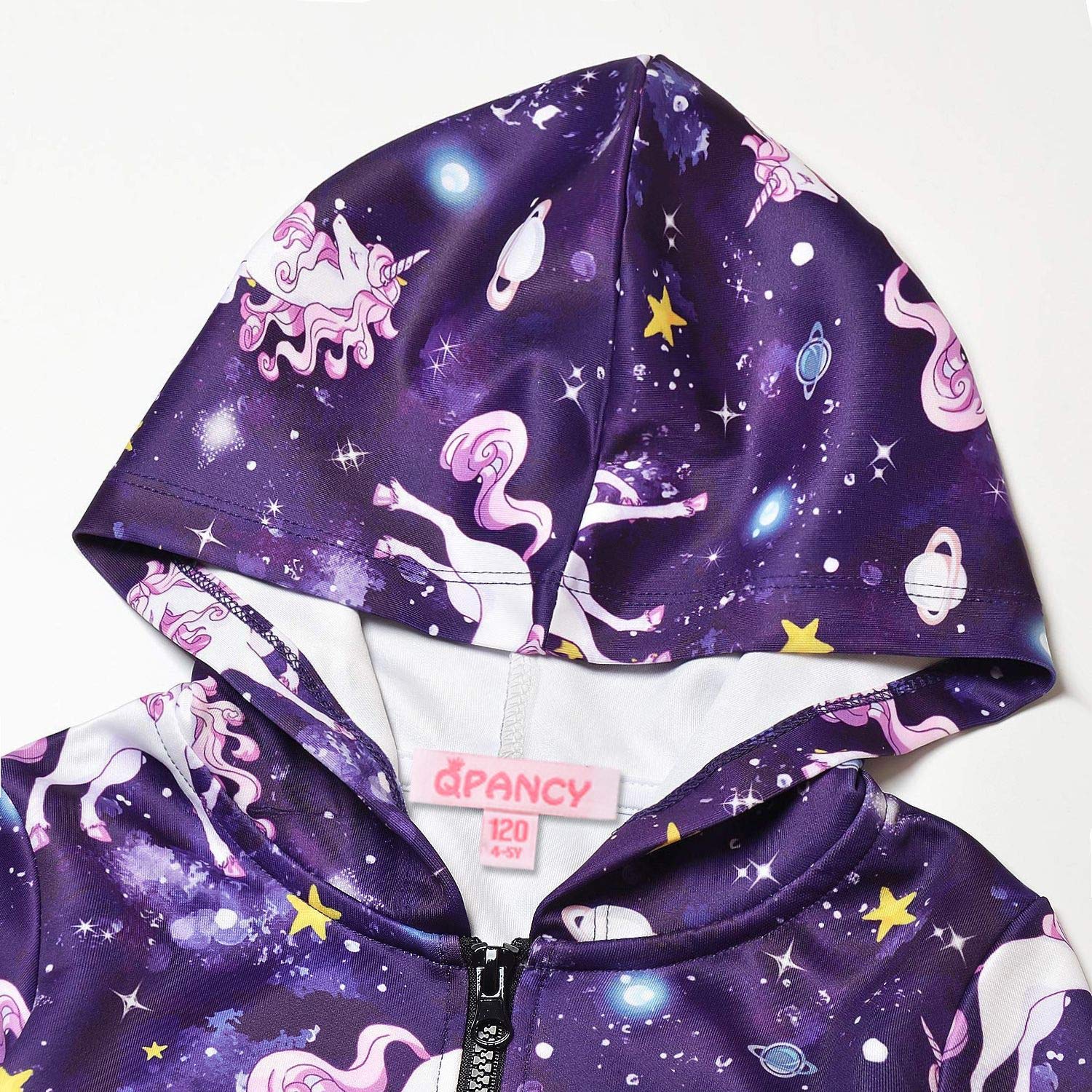 Unicorn Zip Up Hoodie for Girls with Pockets - Cute Pullover Sweatshirt for School, Playdates & Outdoor Activities
