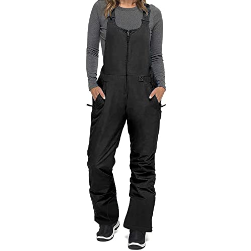 Waterproof Insulated Women's Ski Bib Overalls - Thermal Snowboard Pants with Pockets for Skiing & Winter Sports | Perfect for Snowboarding, Skiing & Cold Weather Adventures