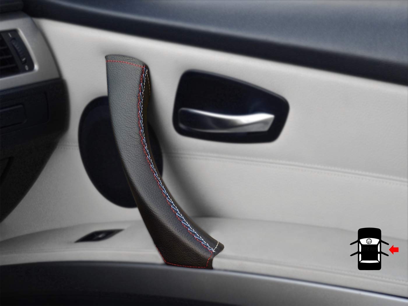 BMW E90 E91 E92 M3 Interior Door Handle Set - 3Pcs LHD Kit for 3 Series - Perfect for Car Interior Upgrade
