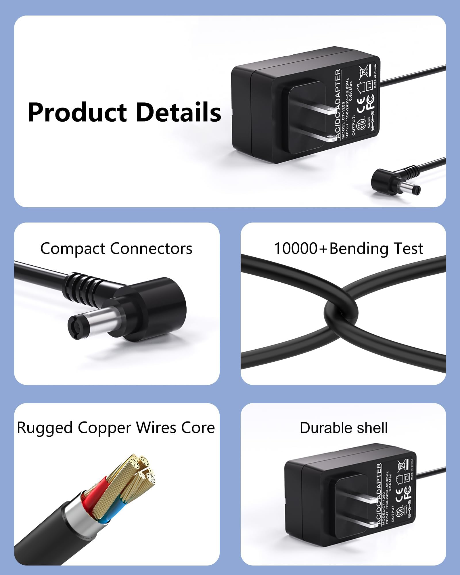 Bissell CrossWave X7 Charger Replacement - Compatible with Bissell 3279, 3277, 3276A, 3011 Vacuums - AC Power Adapter 1625512 - Perfect for Home Cleaning & Pet Hair Removal