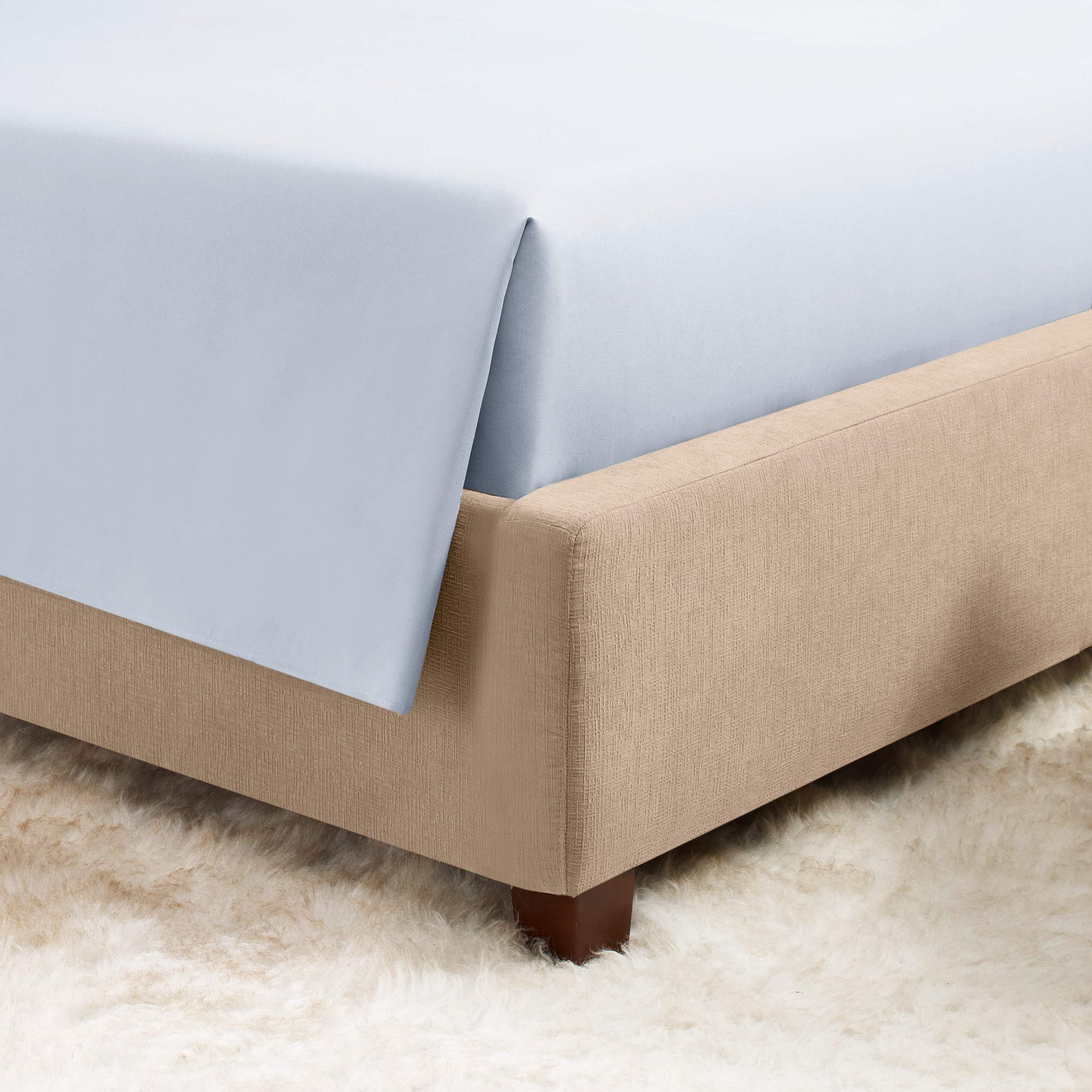 Empyrean 3-Piece Twin Size Bed Sheet Set - Super Soft Double Brushed Microfiber Sheets with 4 Corner Elastic Straps | Hotel Luxury Ice Blue Bedding for Kids, Teens & Guest Rooms | Breathable & Wrinkle-Resistant for Year-Round Comfort