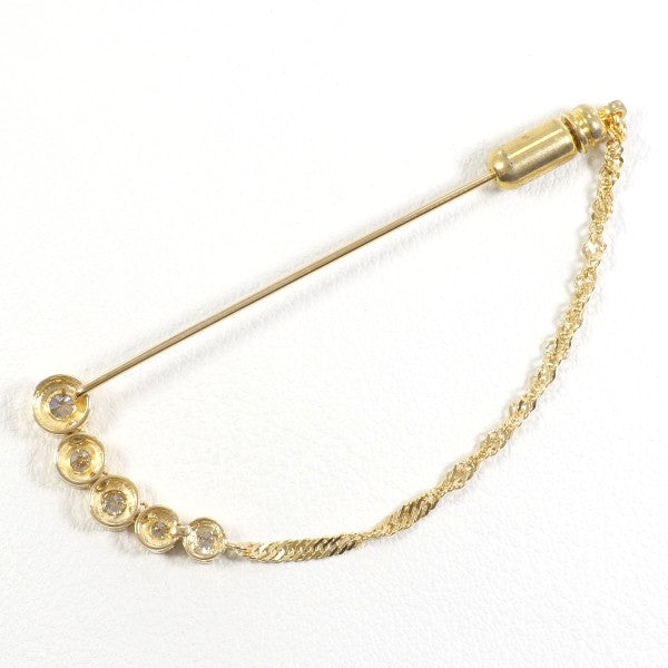 18K Yellow Gold Diamond Brooch for Women - Elegant Floral Pin for Dresses, Jackets & Scarves - Luxury Jewelry Gift for Anniversary, Wedding & Special Occasions