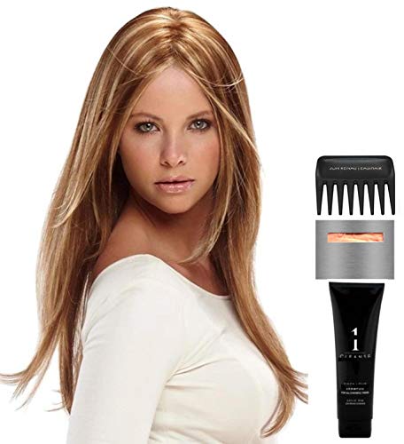 Jon Renau Zara Large Cap Wig Bundle - 5 Items Including FS613/24B Wig, Christy's Wigs Q&A Booklet, Wig Shampoo, Wig Cap & Wide Tooth Comb | Perfect for Hair Loss, Cosplay & Everyday Wear