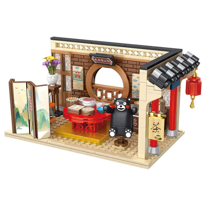 Kumamon Morning Tea Shop - Premium Japanese Green Tea with Bear Design, Perfect for Breakfast, Office, or Relaxation at Home