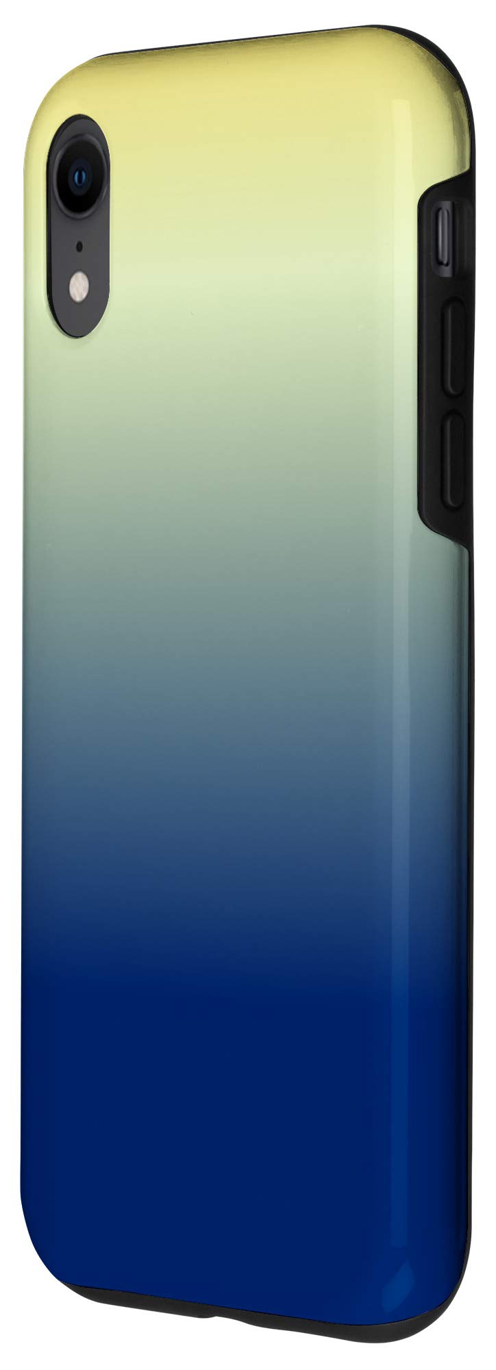iPhone XR Yellow & Royal Blue Ombre Aesthetic Case - Trendy Protective Cover for Everyday Use & Fashion Statement
