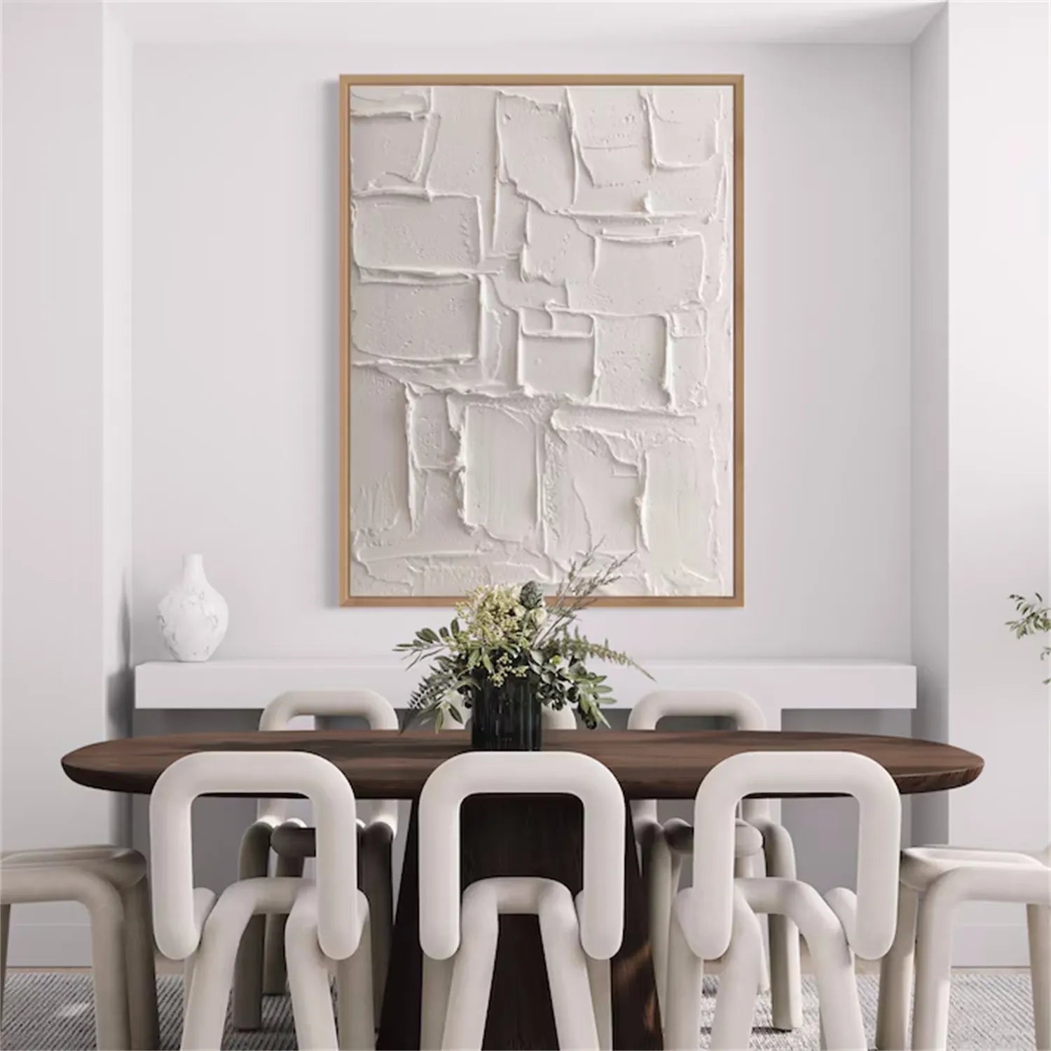 Minimalist Textured Plaster Art Painting - Modern Abstract Wall Decor for Living Room, Bedroom & Office | #MM282