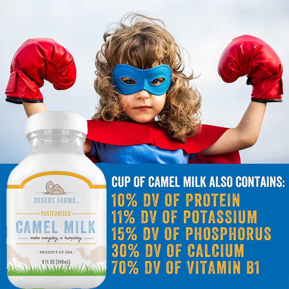 Organic Fresh Frozen Camel Milk - Grade A Allergen-Free, Pure & Natural - Healthy Camels from Midwest USA [6 Pack] - Perfect for Smoothies, Coffee Creamer & Immune Support