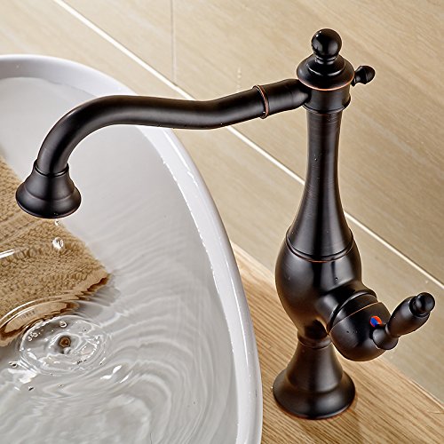 Wovier Oil Rubbed Bronze Waterfall Bathroom Faucet - Single Handle Vessel Sink Faucet with Tall Spout, Matte Black Basin Mixer Tap for Modern Vanity & Bathroom Decor | Perfect for Powder Rooms, Master Baths & Luxury Home Renovations