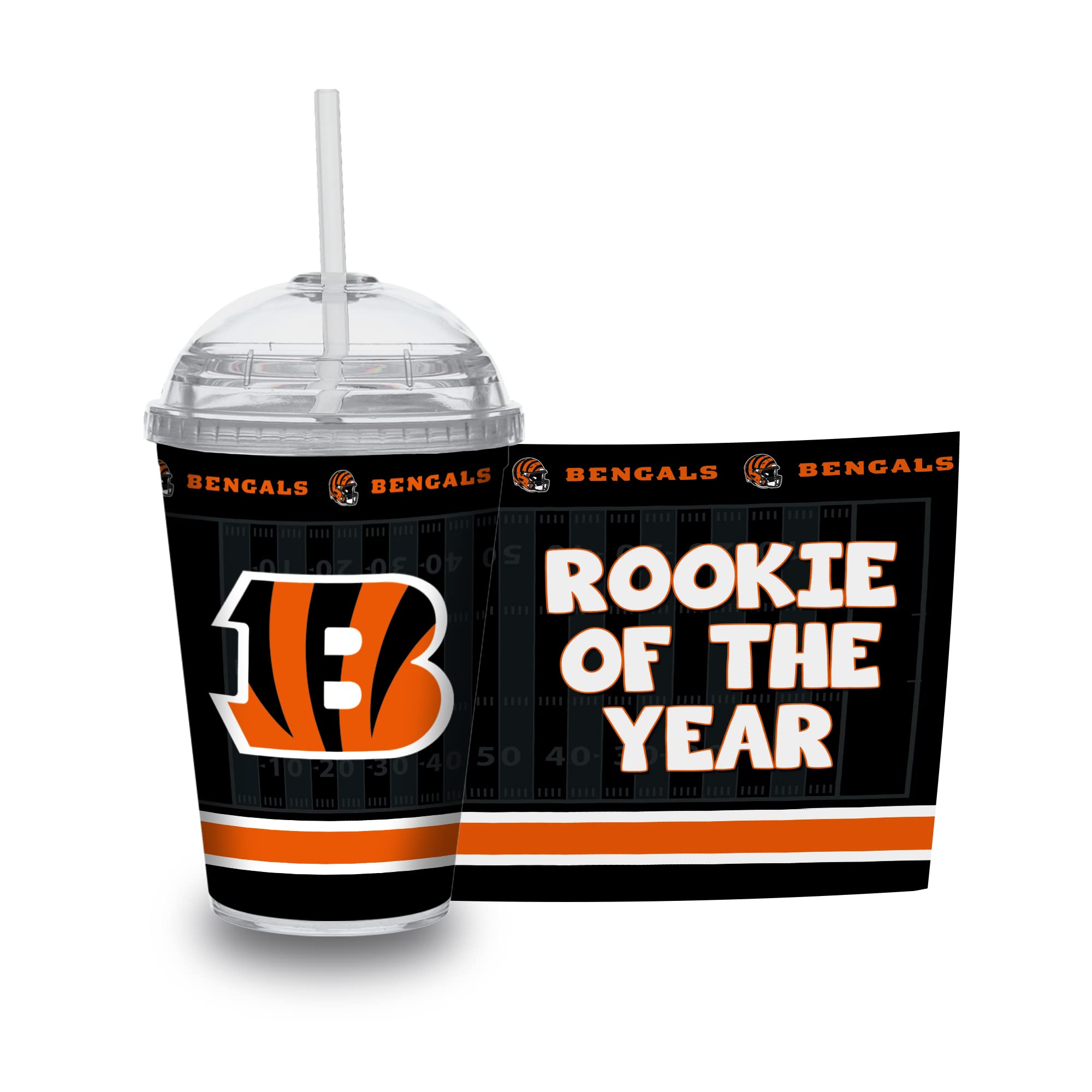 NFL Team Color Laser Engraved 12oz Plastic Tumbler for Kids & Youth - Insulated Sports Drink Cup for Football Games, School, and Outdoor Activities