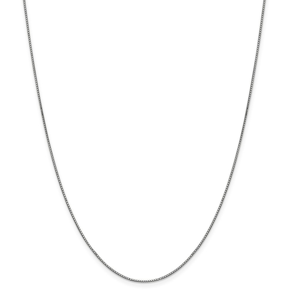 10K Solid White Gold 0.90mm Box Chain Necklace with Lobster Clasp - Elegant Jewelry for Women, Perfect for Everyday Wear, Gifts & Special Occasions