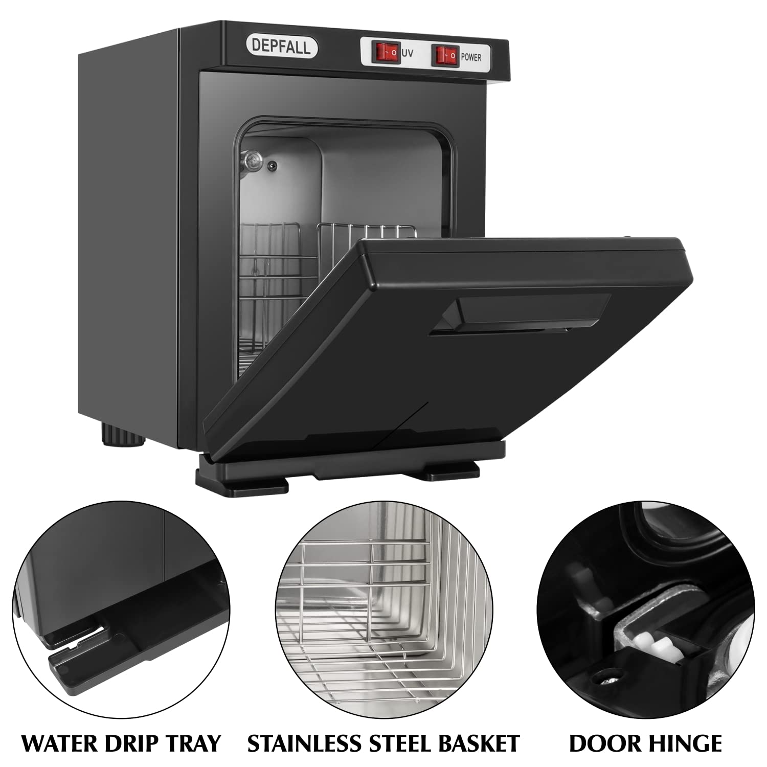 Mini Hot Towel Warmer 5L - Fast Heating 2-in-1 Spa Towel Cabinet for Facial, Bathroom & Salon - Upgrade Aluminum Interior Black - Perfect for Home Spa, Barber Shops & Beauty Treatments