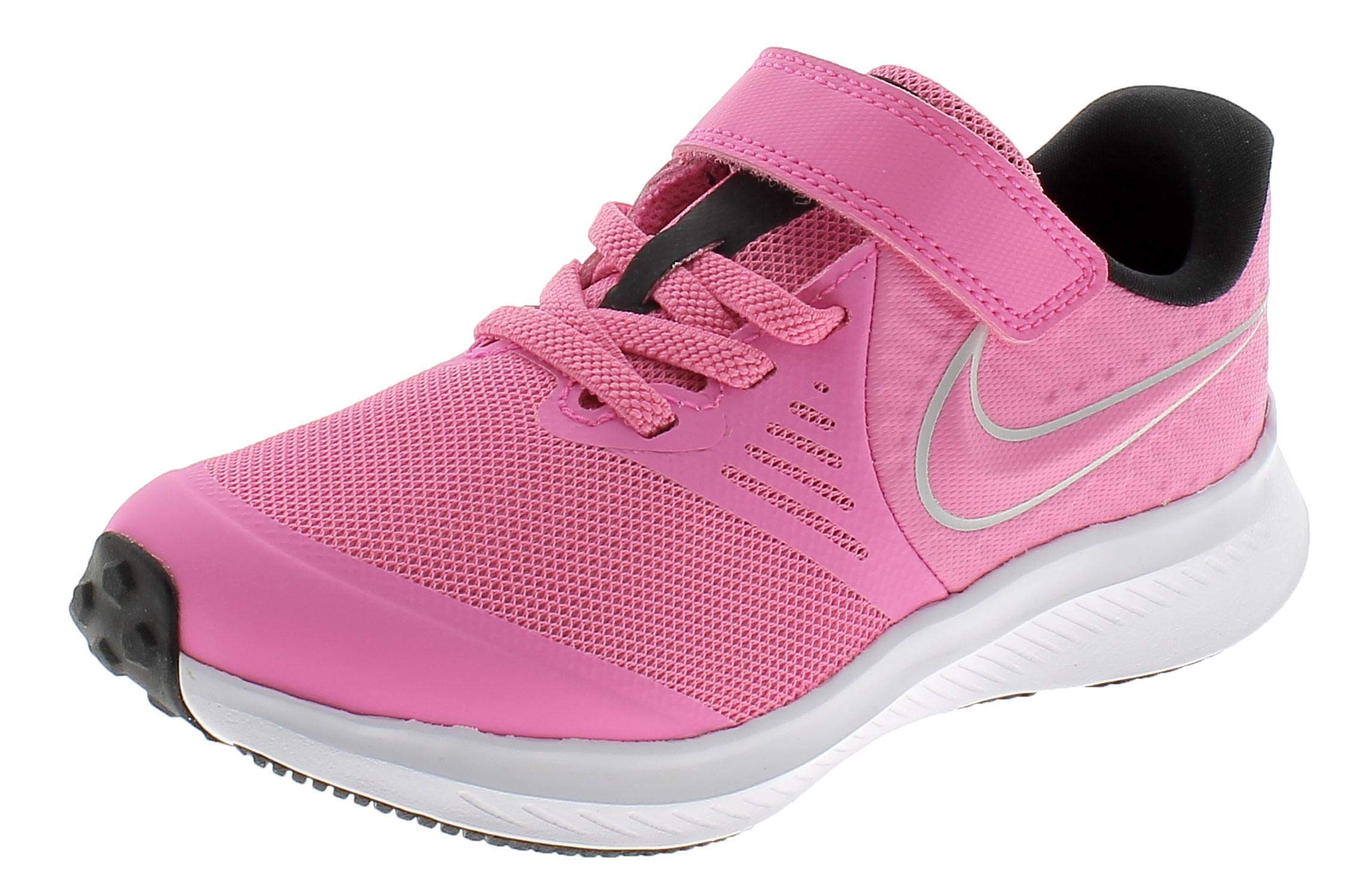 Nike Kids Star Runner 2 Sneakers - Pink Glow/Photon Dust/Black/White - Size 11.5 Little Kid (M) | Lightweight Running Shoes for Boys & Girls | Perfect for School, Play & Sports Activities