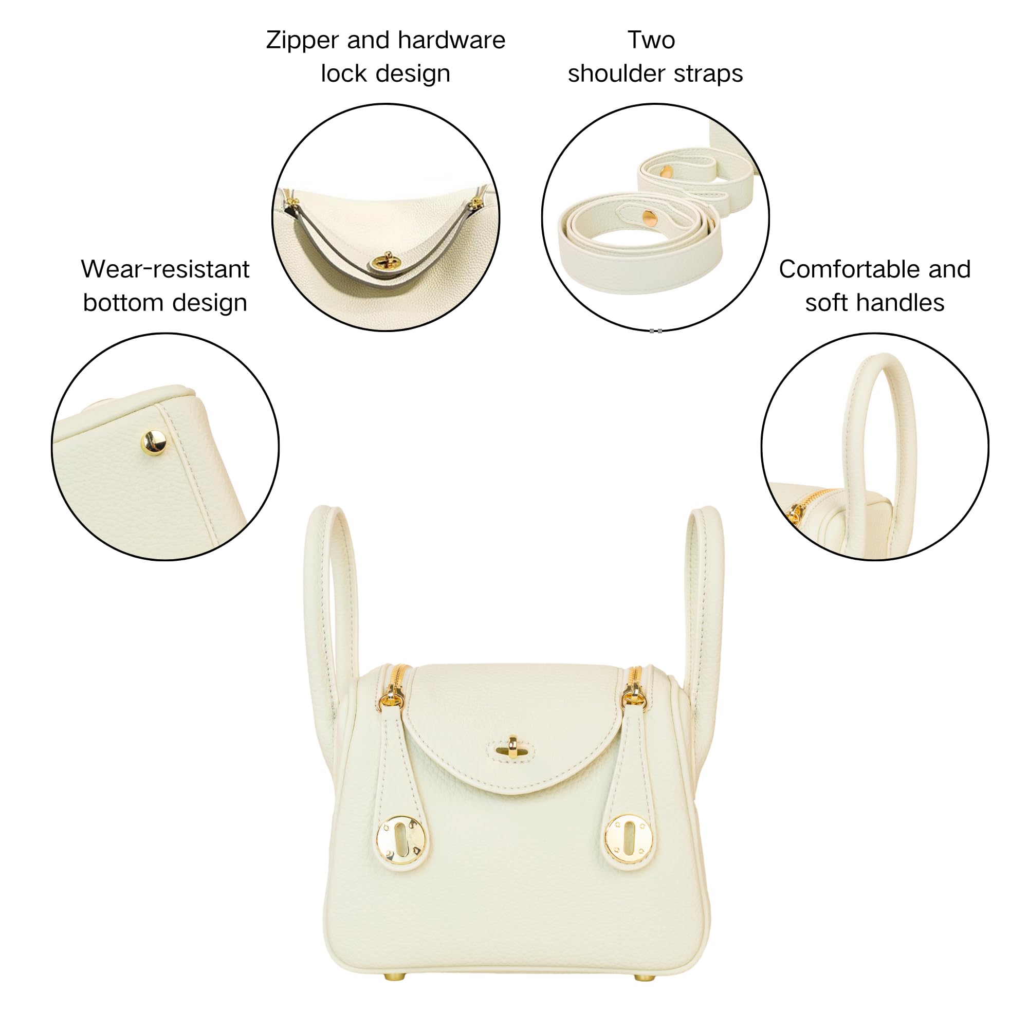 Stylish Small Leather Crossbody Shoulder Bag with Zipper - Women's Fashion Purse & Handbag for Daily Use, Travel, and Work