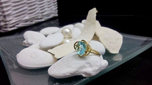 14K Gold Filled Aquamarine Prong Setting Ring - March Birthstone, Wedding & Cocktail Ring | Elegant Gemstone Jewelry for Special Occasions & Gifts