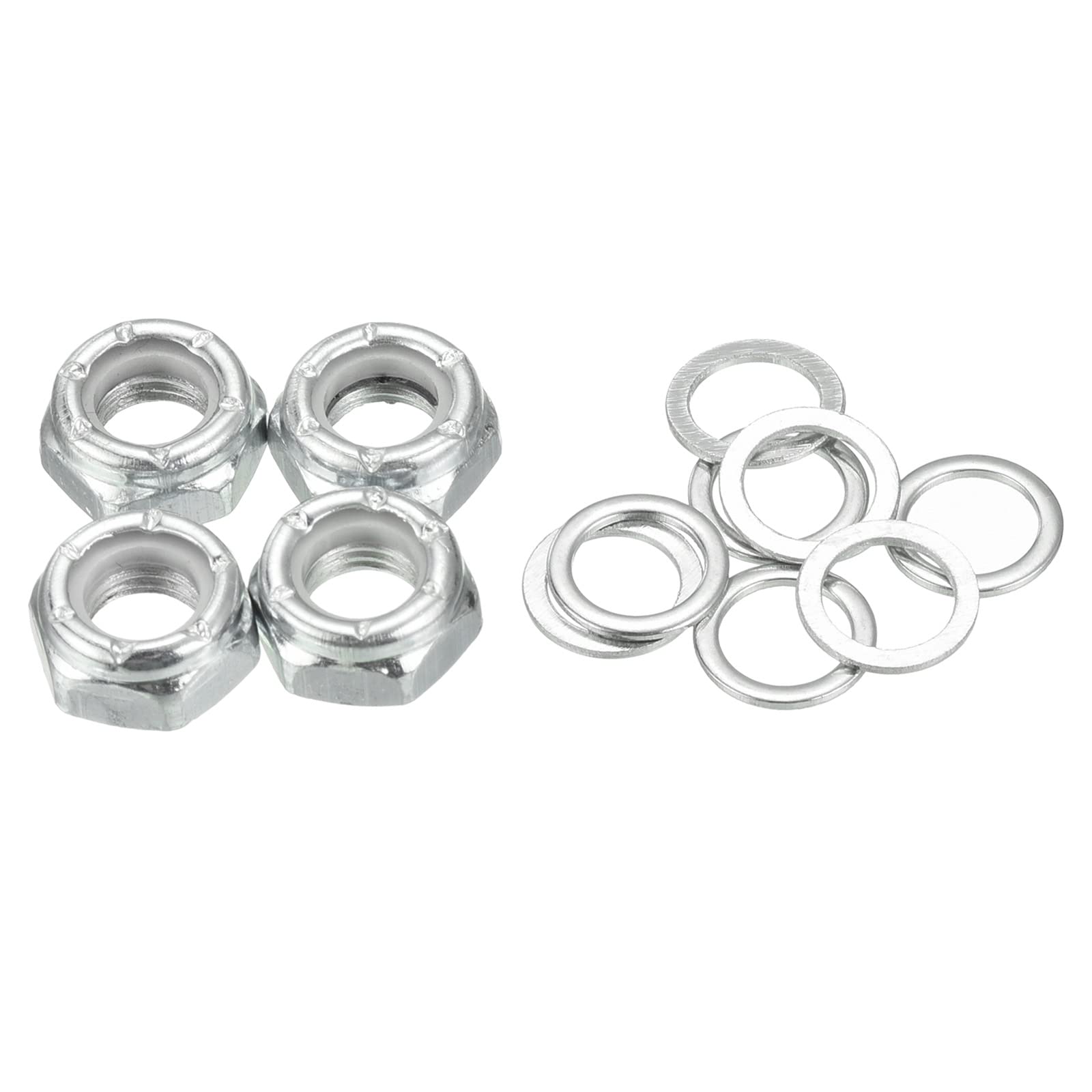 PATIKIL Skateboard Lock Nuts Set - Durable Truck Axle Washers & Spacer Hardware Repair Kit for Longboard, Cruiser & Skateboards | Perfect for Maintenance & DIY Skateboard Repairs