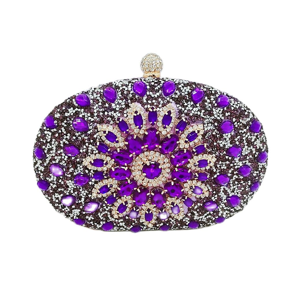 Elegant Silver Diamond Wedding Clutch Bag for Women - Perfect for Bridal Parties, Prom & Evening Events