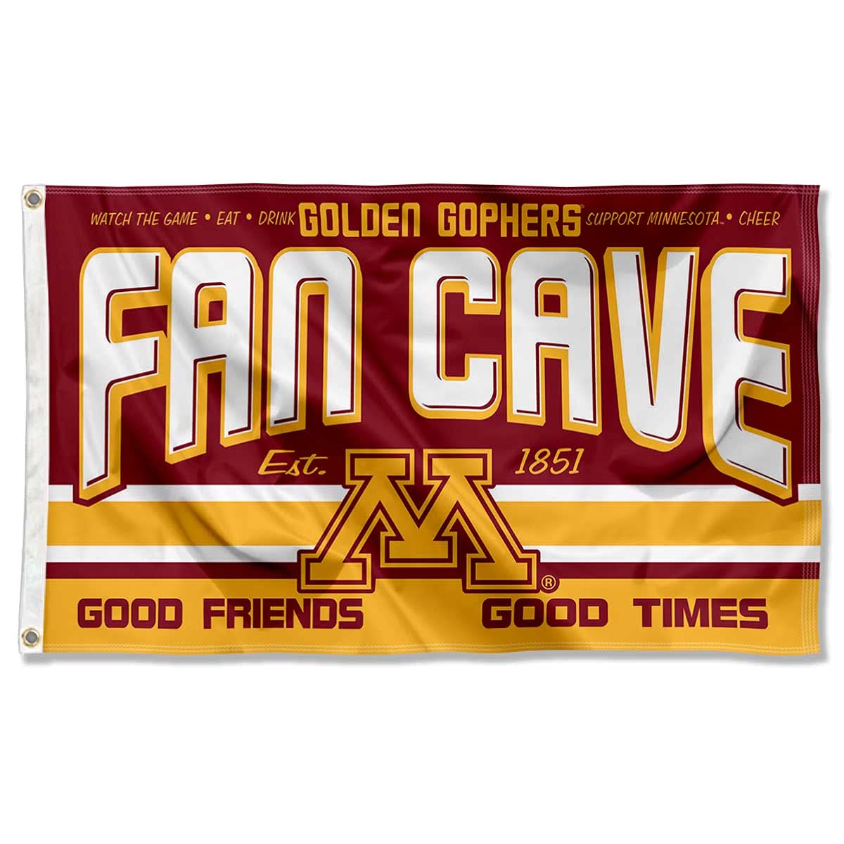 Minnesota Gophers Fan Man Cave Banner Flag - College Football Team Decor for Game Room, Basement & Tailgating Parties