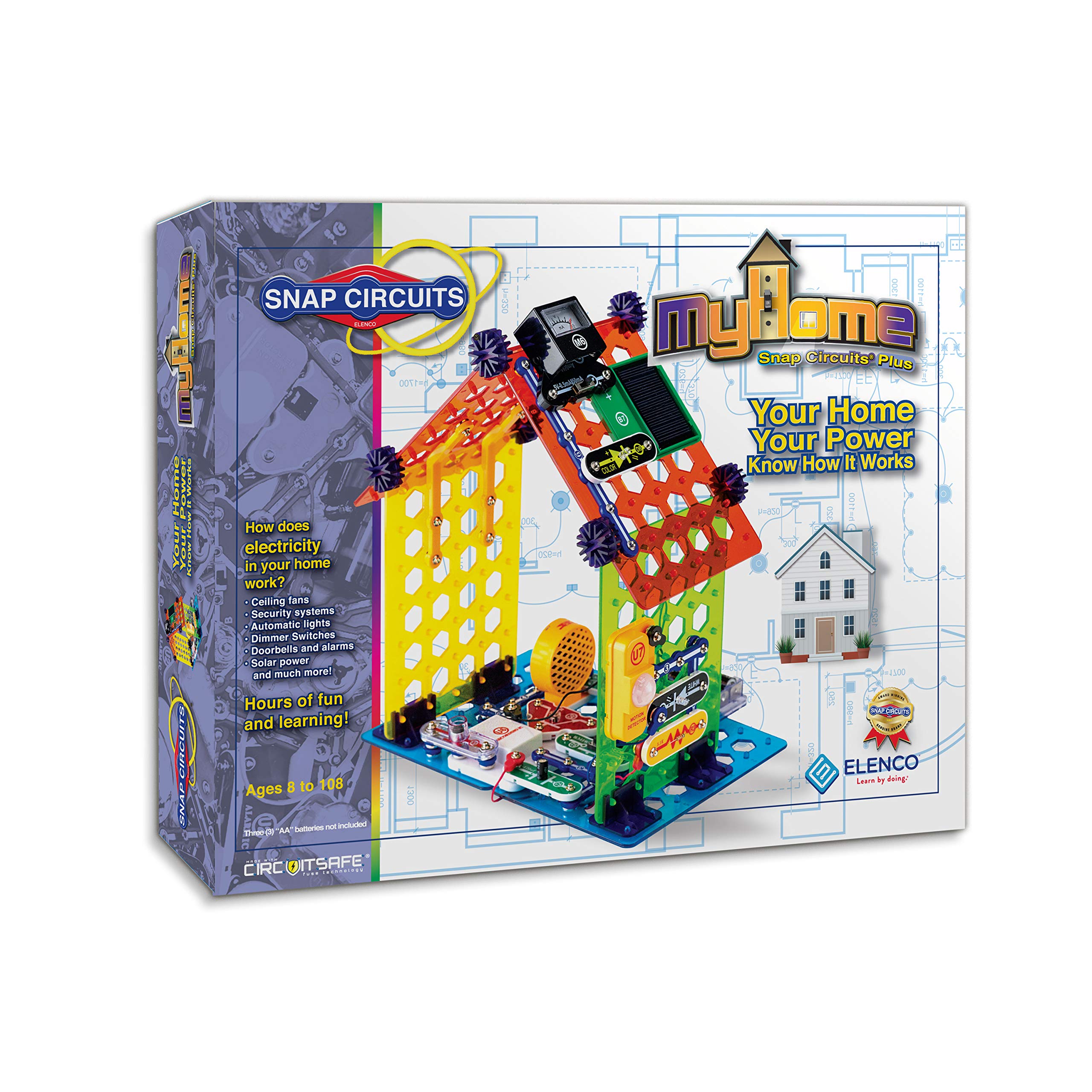 Elenco Snap Circuits My Home Plus Electronics Building Kit for Kids Ages 8+ | STEM Learning Toys | Educational Science Project for Home & Classroom Use