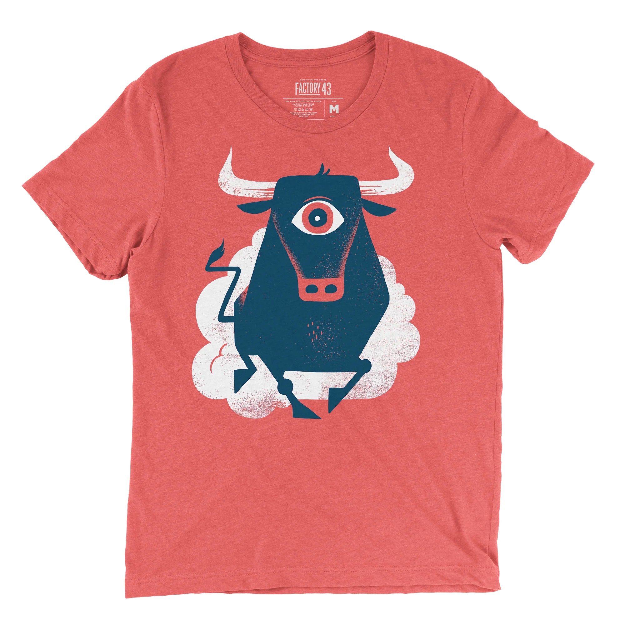 Factory 43 Bullseye Slim Fit T-Shirt for Men - Red Cotton Tee | Casual Wear & Street Style Outfits