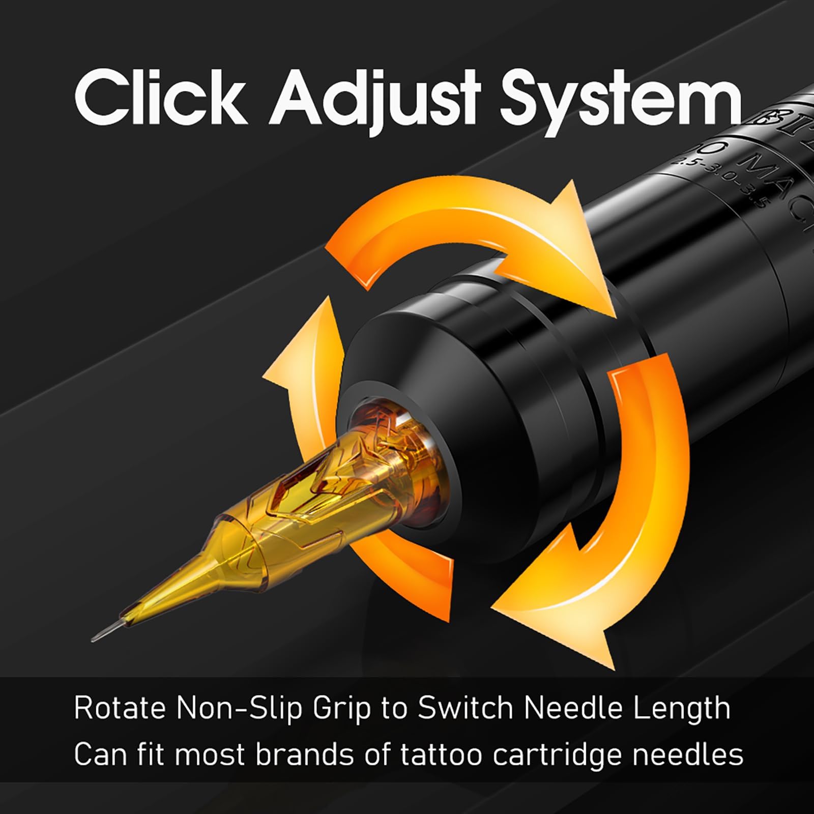 Professional Rotary Tattoo Machine Kit - Ambition Torped Tattoo Pen with Brushless Motor & 1800mAh Power Supply | Complete Cartridge System for Tattoo Artists | Perfect for Studio Work & Professional Tattooing