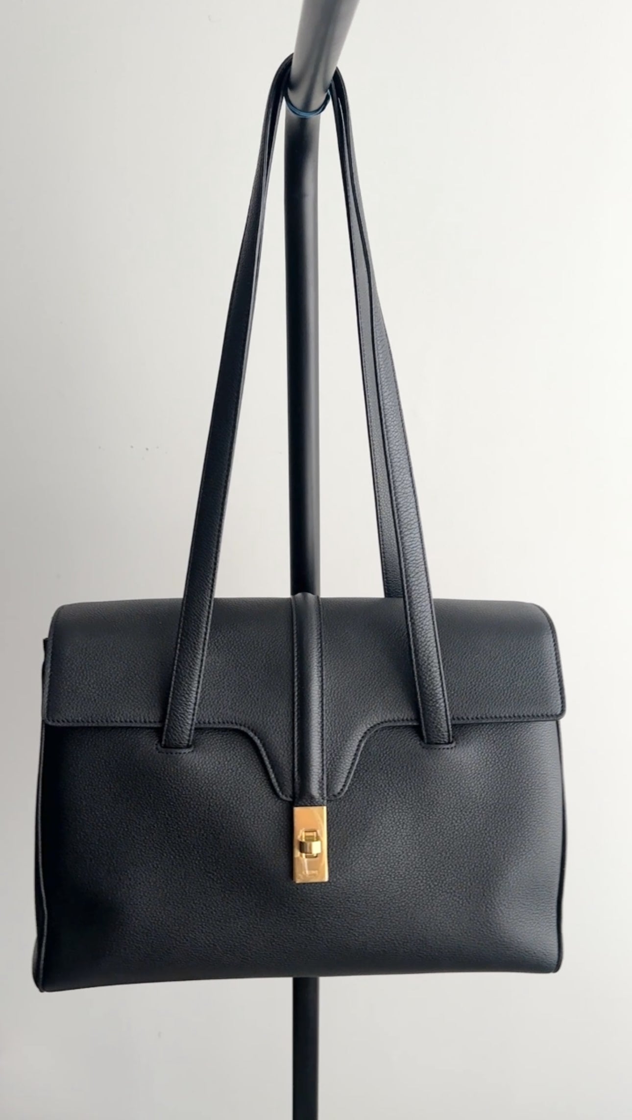 Celine Black Leather Soft Medium 16 Bag - Luxury Designer Handbag for Women | Perfect for Work, Travel & Everyday Use