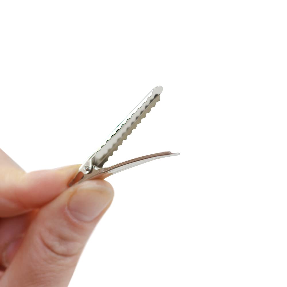 100 Pieces 1.85 Inch Metal Crocodile Hair Clips - Single Prong Barrettes for Women, DIY Hair Accessories for Parties, Weddings & Everyday Styling