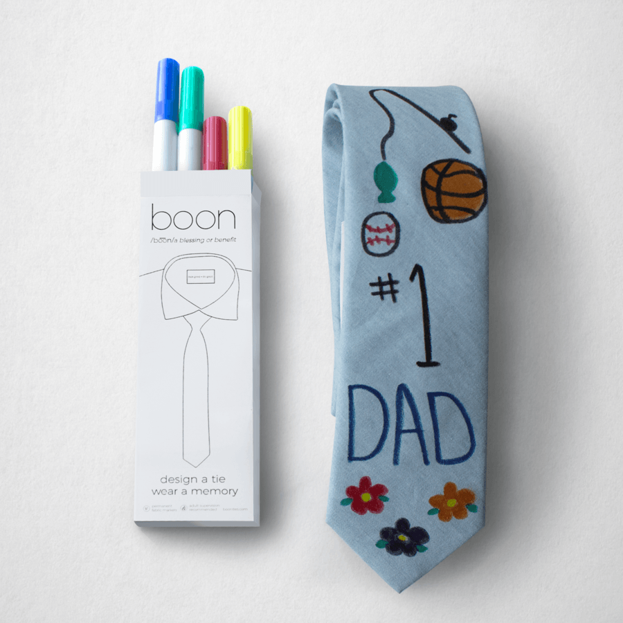 Premium Men's Necktie Set - Customizable Blank Tie with Fabric Markers for DIY Designs - Perfect for Weddings, Business Meetings & Creative Gifting