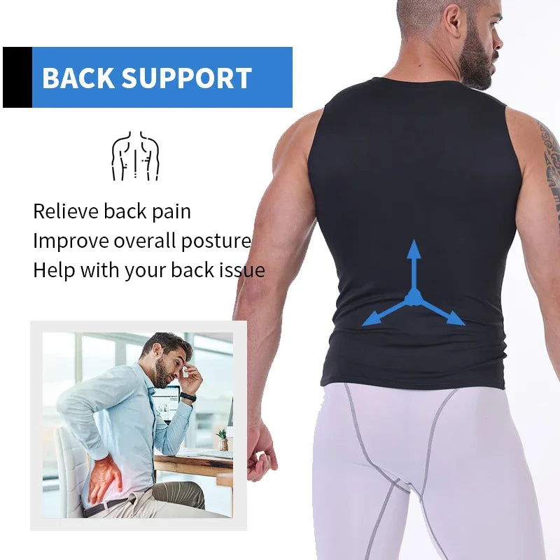 Men's Compression Tank Top - Slim Fit Sleeveless Workout Vest, Moisture Wicking & Breathable Quick Dry Shirt for Gym, Running & Athletic Training