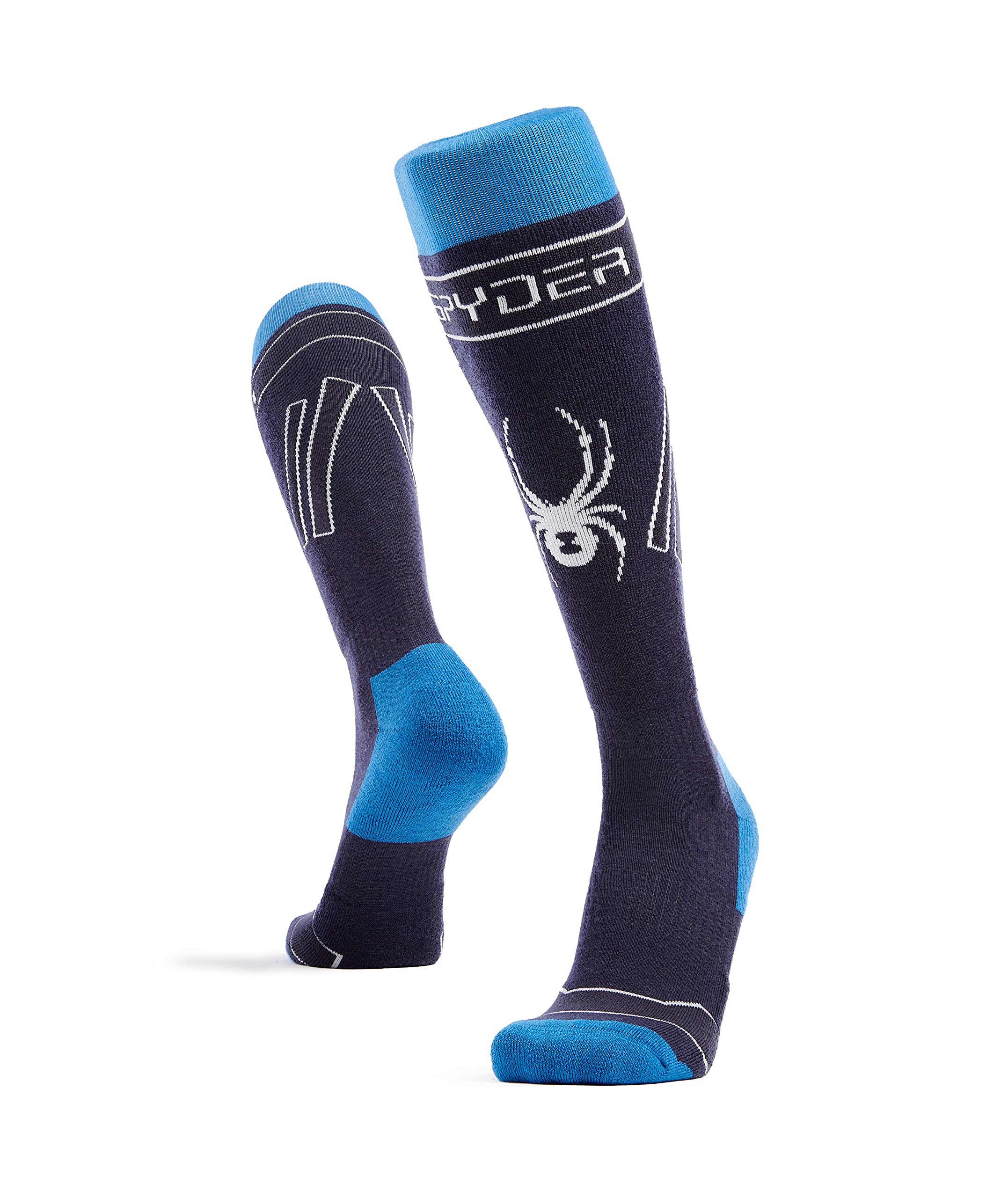 Spyder Men's Omega Compression Socks - Performance Athletic Socks for Running, Hiking & Sports - Moisture Wicking & Arch Support