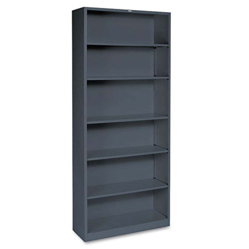 6-Shelf Metal Bookcase for Home & Office - 34.5