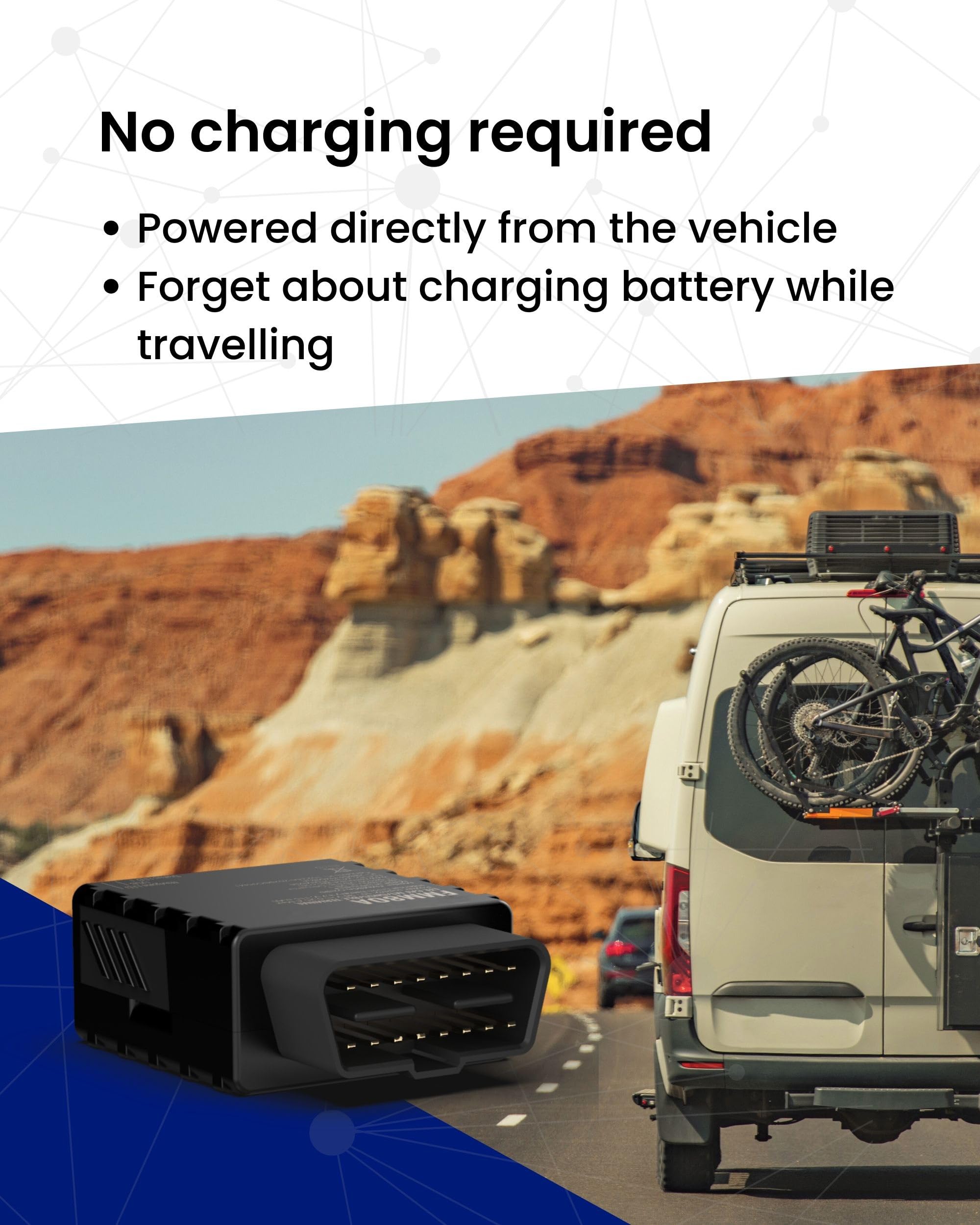 4G LTE Hidden GPS Tracker for Cars, Trucks, Vans & Bikes - Easy Install OBD Vehicle Tracking Device with Long Battery Life | Real-Time Location Monitoring | Ideal for Fleet Management, Anti-Theft Protection & Personal Safety | 30-Day Free Trial Included