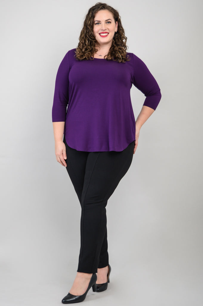 Royal Bamboo 3/4 Sleeve Jazz Top - Breathable & Comfortable Women's Shirt for Dance, Performance & Casual Wear