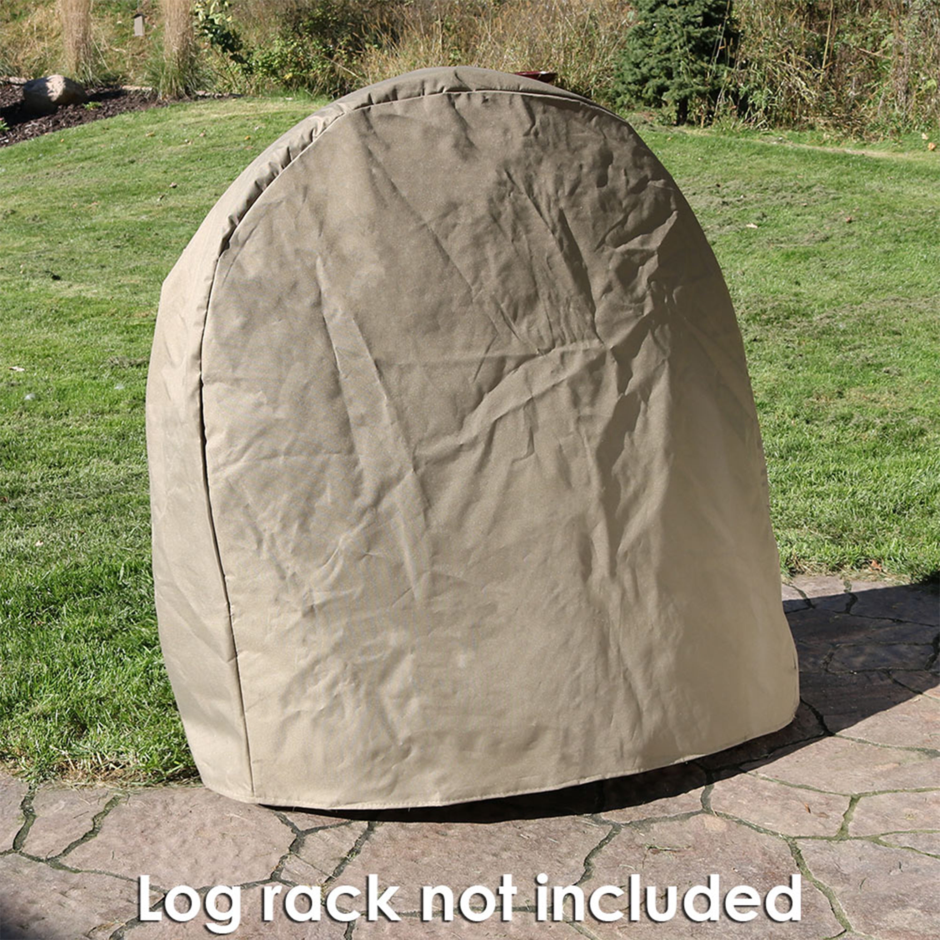 Sunnydaze Firewood Log Hoop Cover - Heavy Duty Outdoor Firewood Rack Cover, Waterproof & UV Resistant for Wood Storage - Perfect for Firewood Storage, Backyard, Patio, and Camping Use