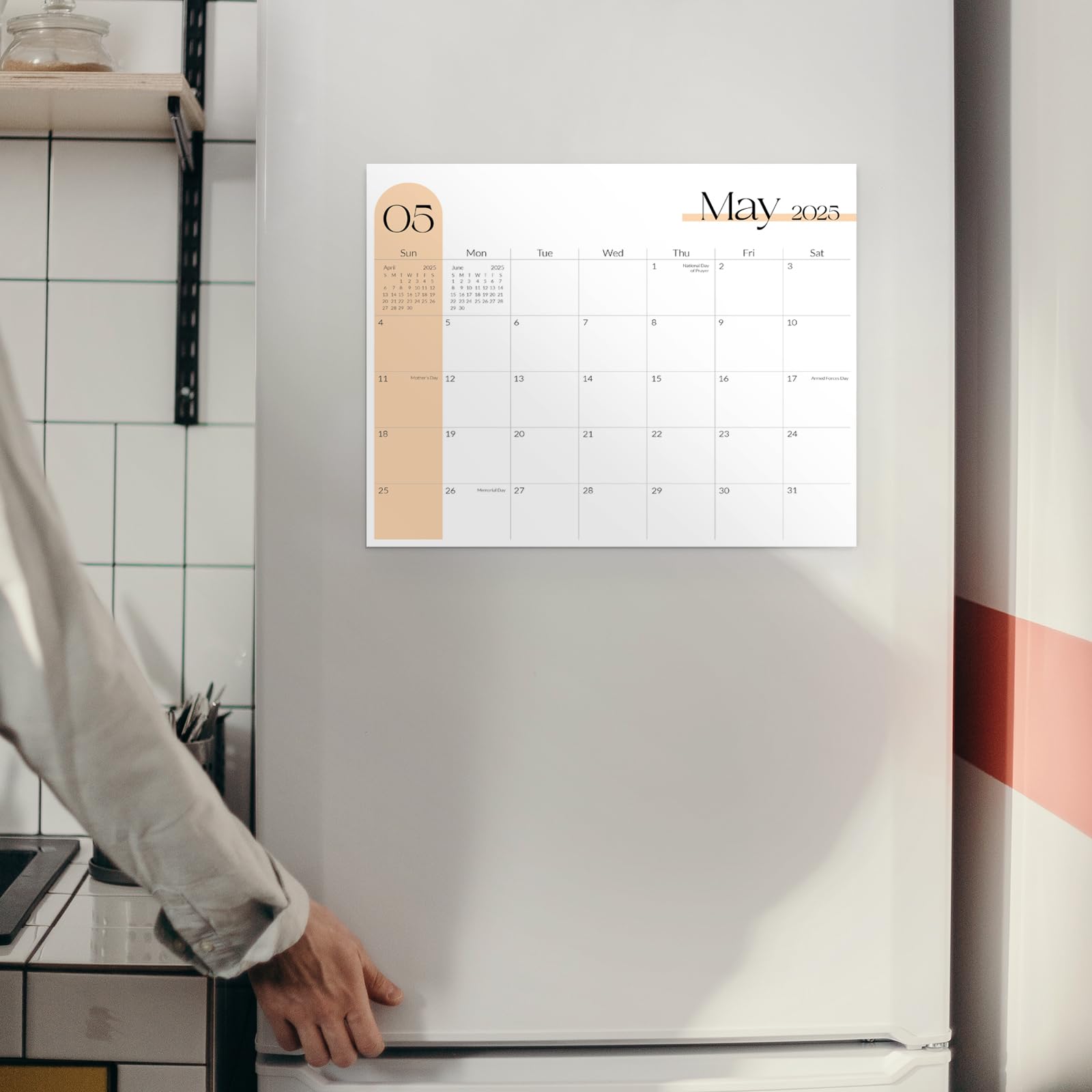 SKYDUE 18-Month Magnetic Refrigerator Calendar (July 2024-December 2025) - 13