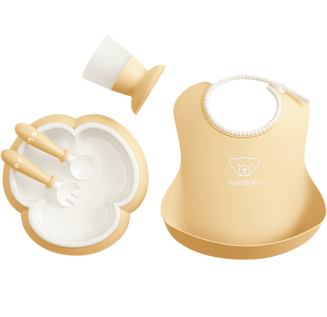 BabyBjorn Baby Dinner Set - BPA-Free Plastic Plates, Bowls & Utensils for Toddlers - Perfect for Home, Daycare & Travel Feeding
