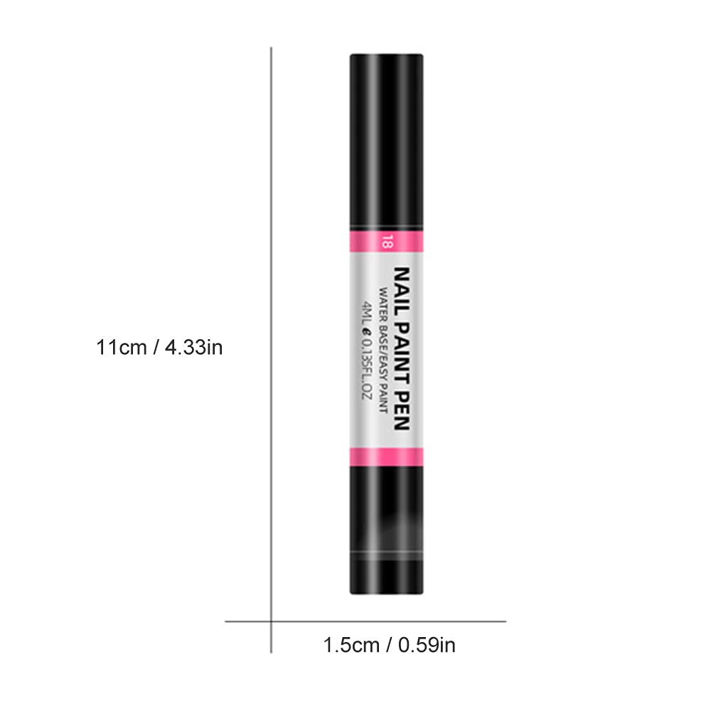 One Step Nail Polish Pen - No Base & Top Coat Needed, Fast Drying Nail Art Pen for Women & Girls, DIY Nail Beauty Kit (5 Colors) - Perfect for Home Manicures, Parties & Gift Giving - POOWE
