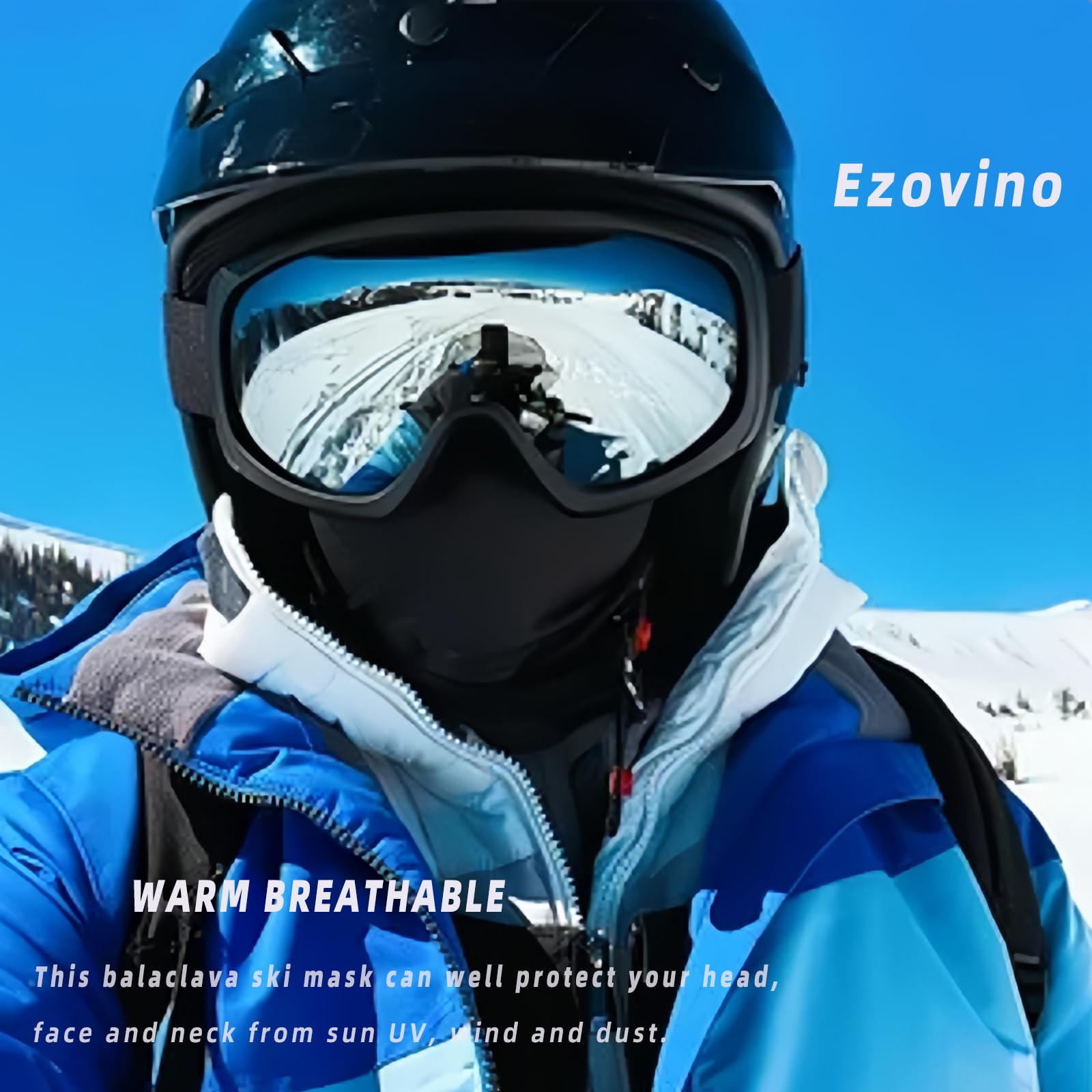 4 Pack Balaclava Ski Face Mask for Men & Women - Breathable Cooling Neck Gaiter & Full Head Cover for Winter Sports, Cycling, Running & Outdoor Activities