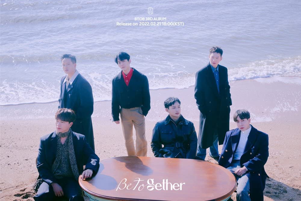 BTOB Be Together 3rd Album - Be Blue Version (84p Booklet, Photocard, Postcard, Lyrics Paper, Bookmark, Letter) | Kpop Sealed Album with Tracking Number | Perfect for Kpop Collectors and Gift Giving